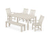POLYWOOD Vineyard 6-Piece Parsons Dining Set with Bench in Sand