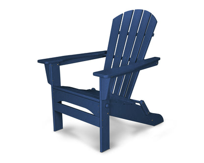 POLYWOOD Palm Coast Folding Adirondack in Navy