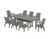 POLYWOOD Seashell 9-Piece Dining Set with Trestle Legs in Slate Grey