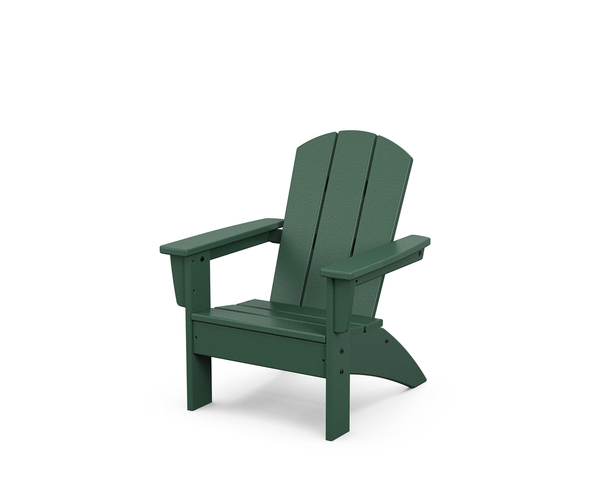 POLYWOOD Kids Nautical Adirondack Chair in Green