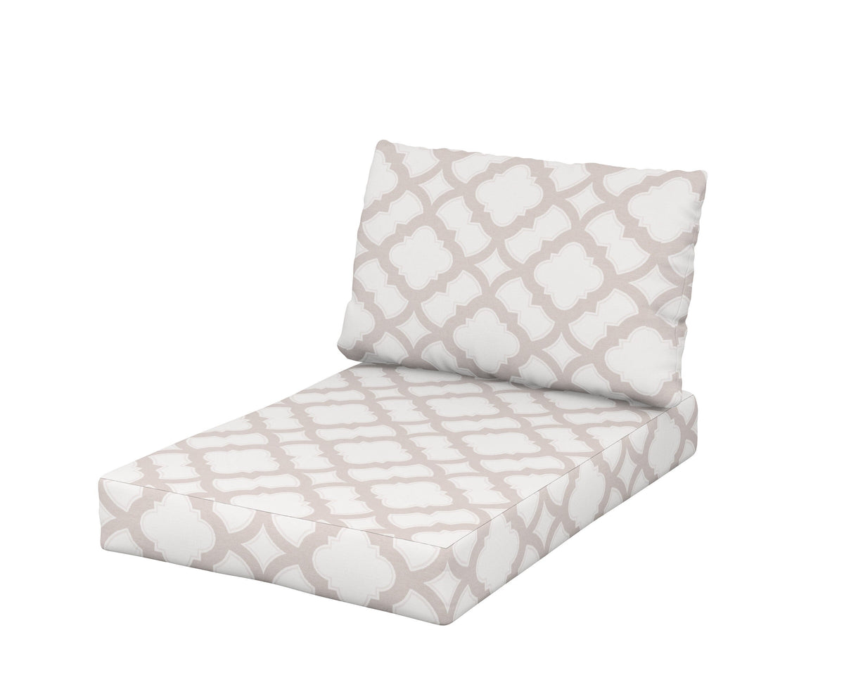 POLYWOOD Daybed Swing Seat/Back Cushion in Trellis Dune Burlap