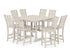 POLYWOOD Country Living Wovendale Side Chair 9-Piece Square Bar Set with Trestle Legs in Sand