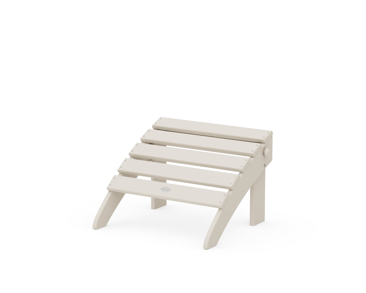 POLYWOOD Classic Adirondack Folding Ottoman in Sand