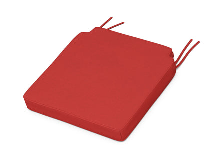POLYWOOD Acadia Dining Side Seat Cushion in Crimson Linen