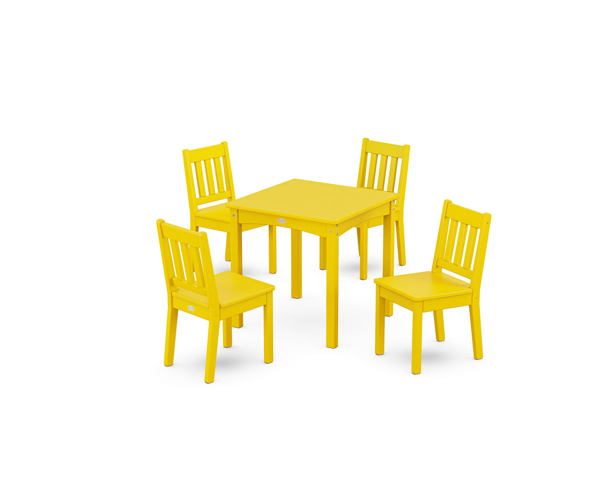 POLYWOOD Vineyard Kids 5-Piece Dining Set in Lemon