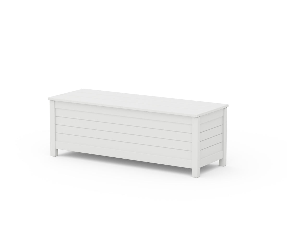 POLYWOOD Nautical 48" Storage Bench in White
