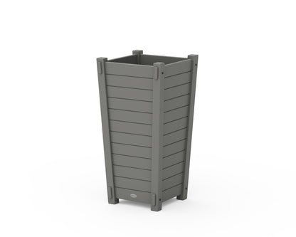 POLYWOOD Nautical Tapered Square Planter Box in Slate Grey