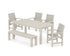 POLYWOOD Coastal 6-Piece Parsons Dining Set with Bench in Sand / Birch