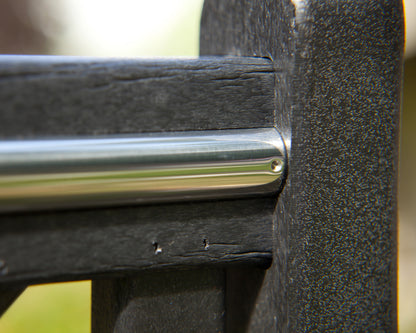 Third detail photo of the POLYWOOD Chippendale 48" Bench in Black