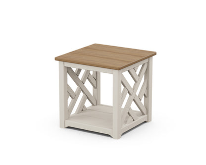 POLYWOOD Chippendale Accent Table in Sand / Natural