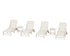 POLYWOOD Cottage 6-Piece Chaise Set with Wheels in Sand