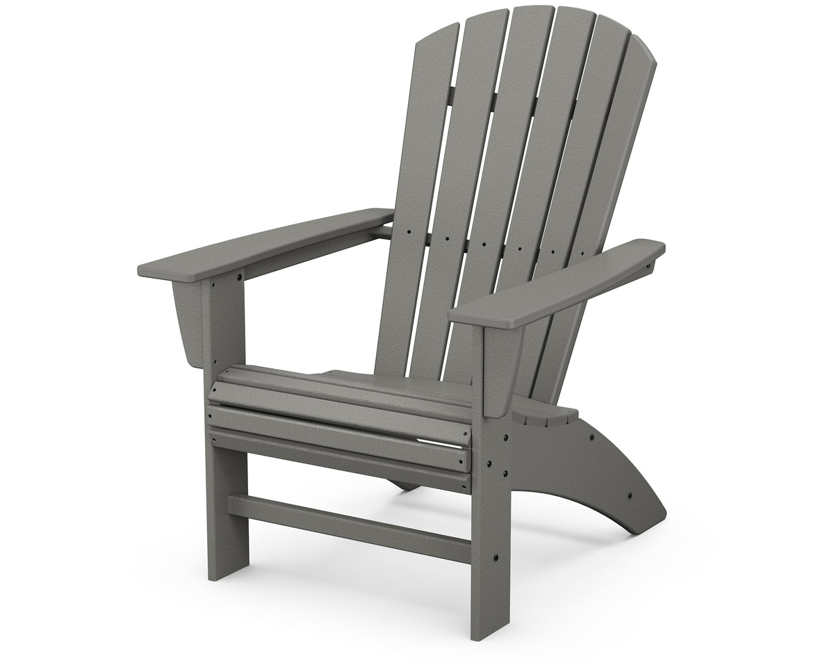 Alternate view of the POLYWOOD Nautical 3-Piece Curveback Adirondack Set in Slate Grey