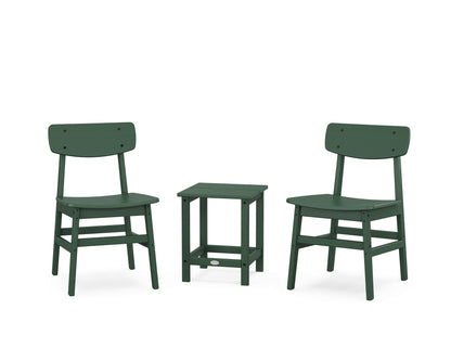 POLYWOOD Modern Studio Urban Chair 3-Piece Seating Set in Green