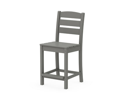 POLYWOOD Lakeside Counter Side Chair in Slate Grey