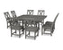 POLYWOOD Braxton 9-Piece Nautical Trestle Dining Set in Slate Grey