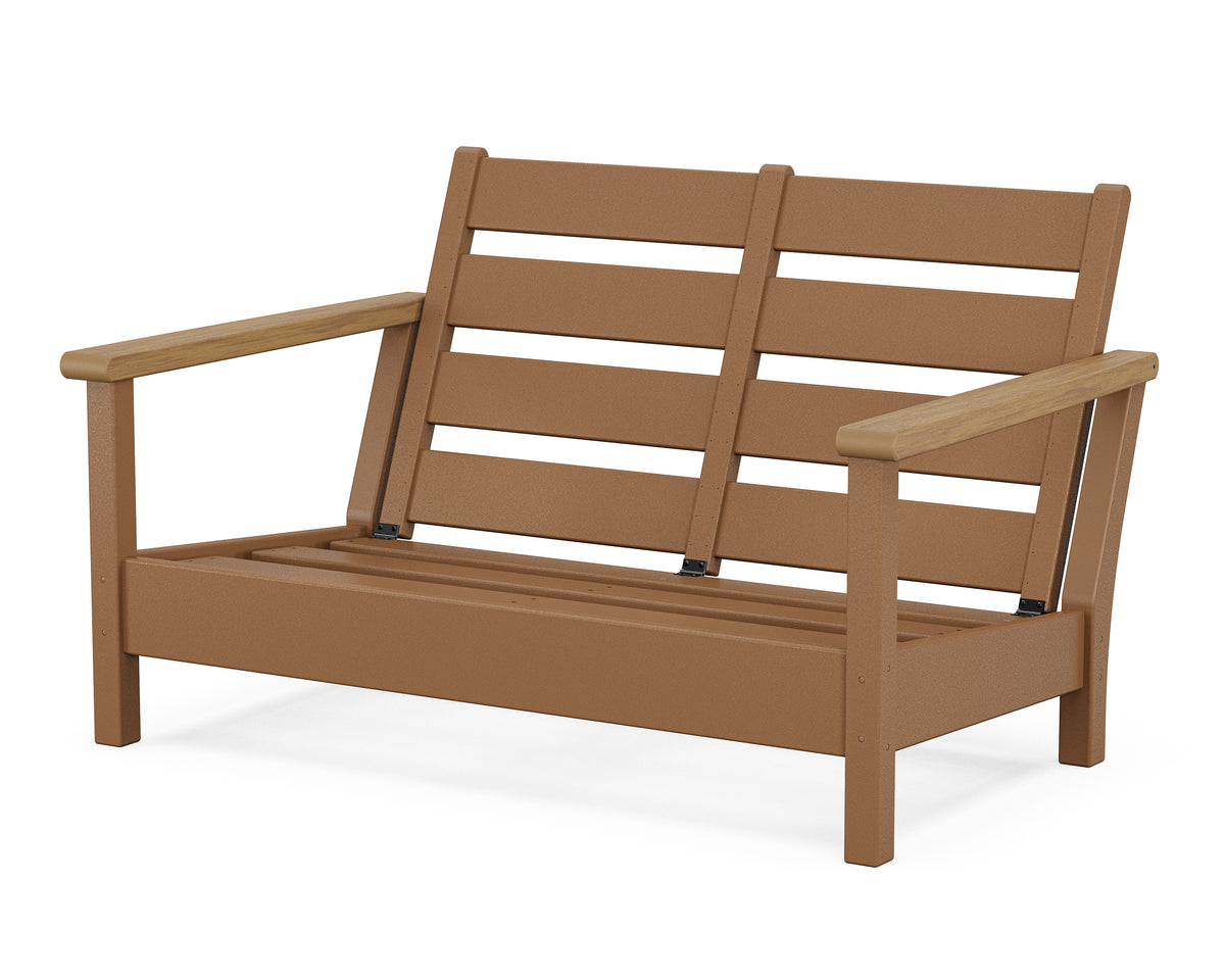 POLYWOOD Harbour Loveseat Frame in Teak / Natural