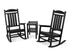 POLYWOOD Presidential 3-Piece Rocker Set in Black