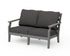 POLYWOOD Savannah Deep Seating Loveseat in Slate Grey / Ash Charcoal