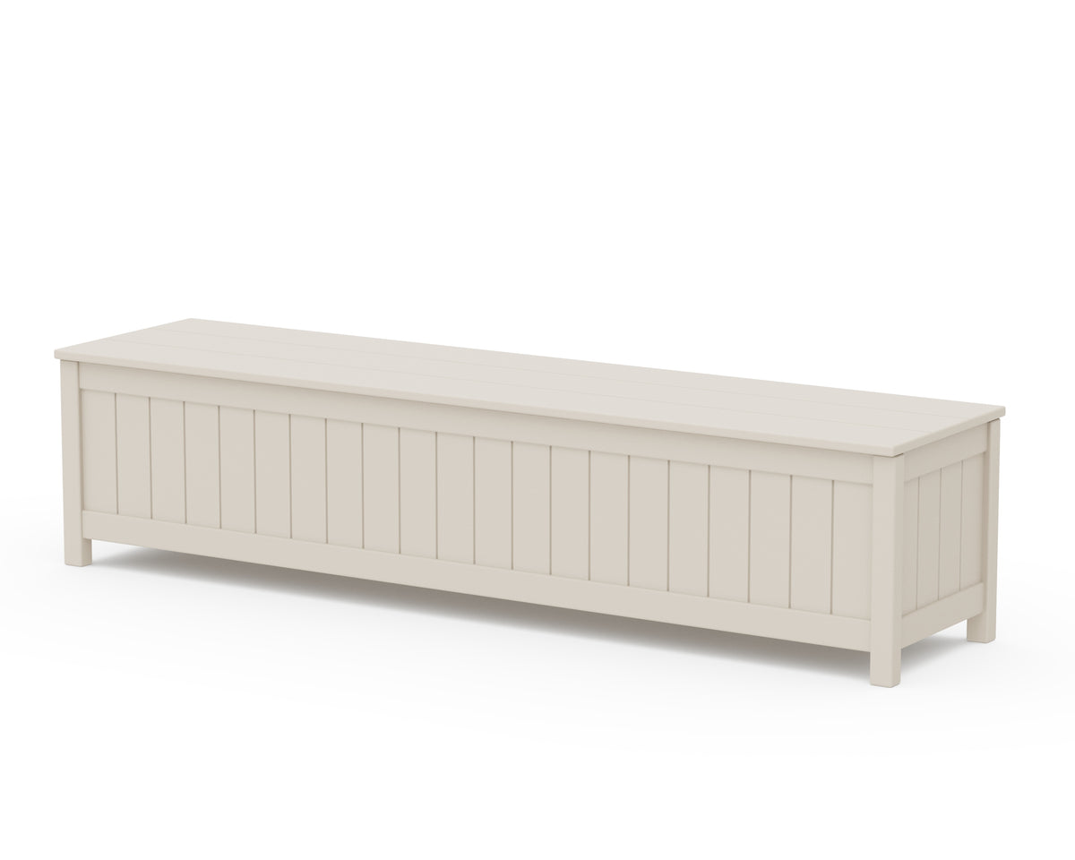 POLYWOOD Vineyard 72" Storage Bench in Sand
