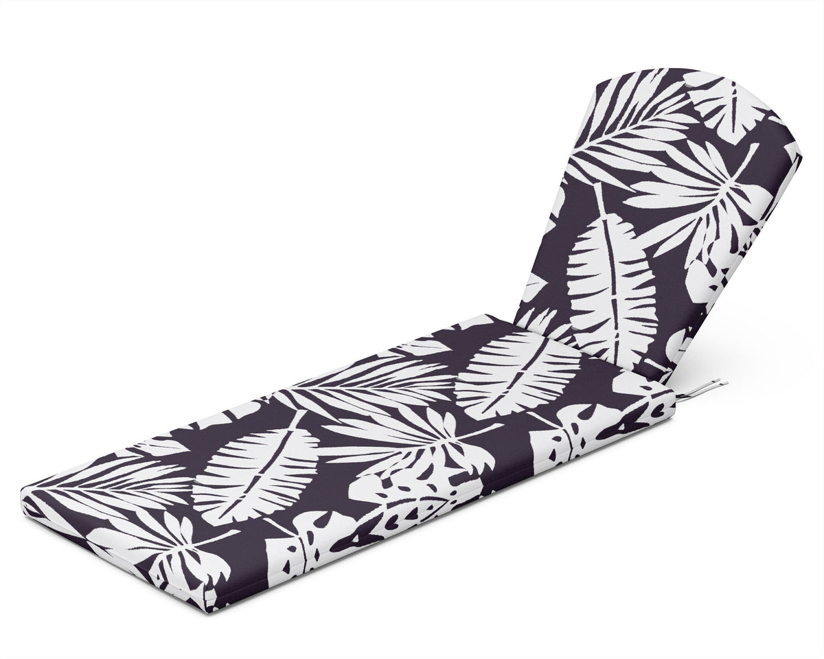 POLYWOOD Chaise Cushion in Leaf Navy