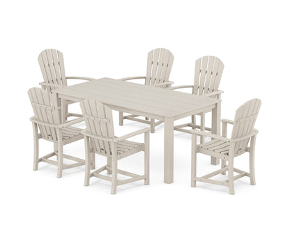 POLYWOOD Palm Coast 7-Piece Parsons Dining Set in Sand
