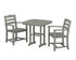POLYWOOD La Casa Café 3-Piece Dining Set in Slate Grey