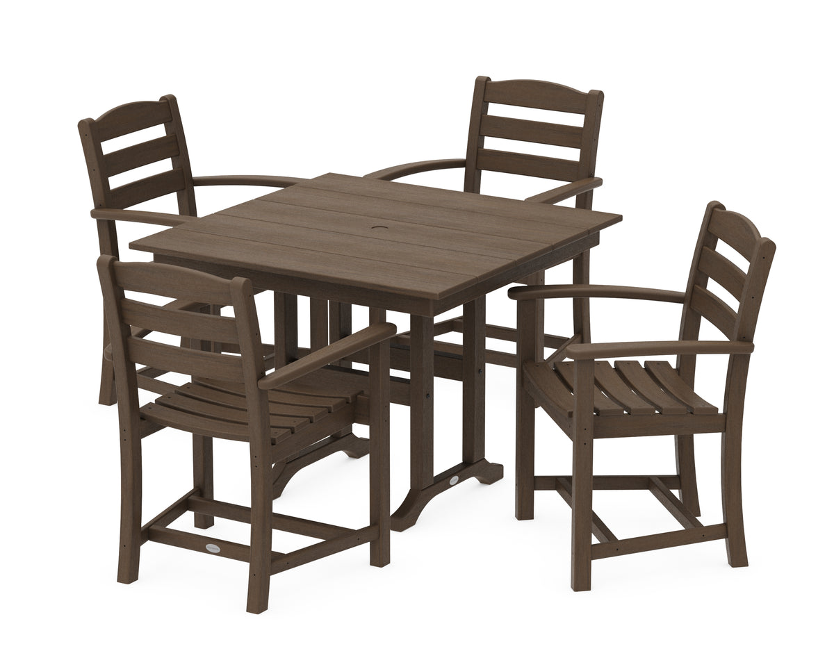 POLYWOOD La Casa Café 5-Piece Farmhouse Dining Set in Kona