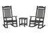 POLYWOOD Cottage Rocking Chair 3-Piece Set in Black