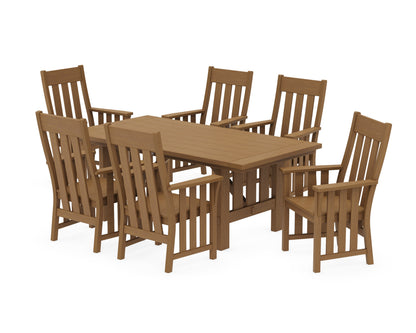 POLYWOOD Acadia Arm Chair 7-Piece Dining Set in Natural