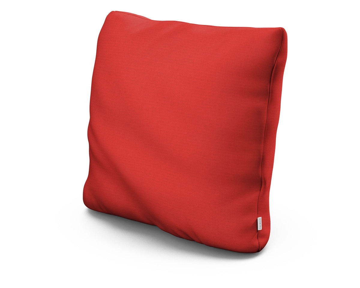 POLYWOOD 20" Outdoor Throw Pillow in Crimson Linen