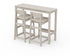 POLYWOOD Modern Studio Urban Lowback Bar Chair 3-Piece Balcony Set in Sand