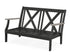POLYWOOD Braxton Deep Seating Loveseat Frame in Black / Driftwood