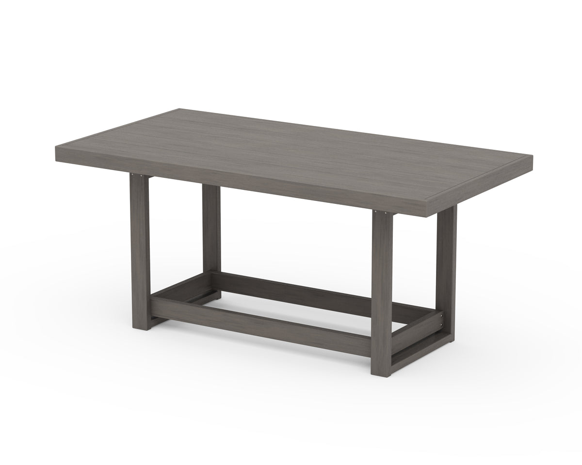 POLYWOOD EDGE 40" x 78" Counter Table in Driftwood