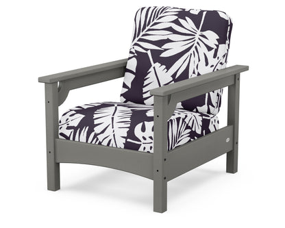 POLYWOOD Club Chair in Slate Grey / Leaf Navy