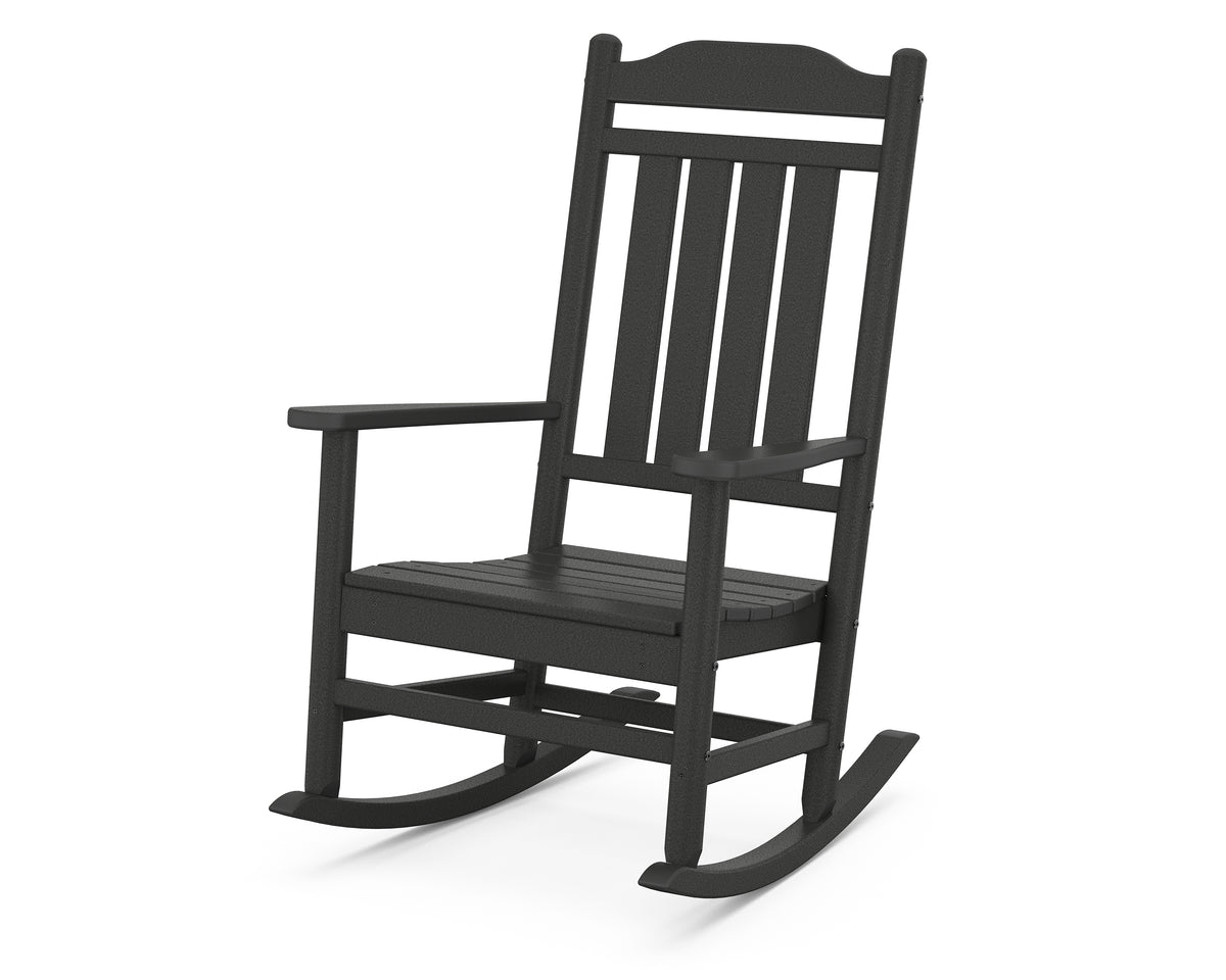 POLYWOOD Cottage Legacy Rocking Chair in Black