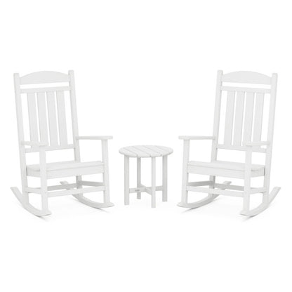 Presidential 3-Piece Rocker Set with Round Side Table