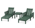 POLYWOOD Acadia 3-Piece Chaise Set in Green