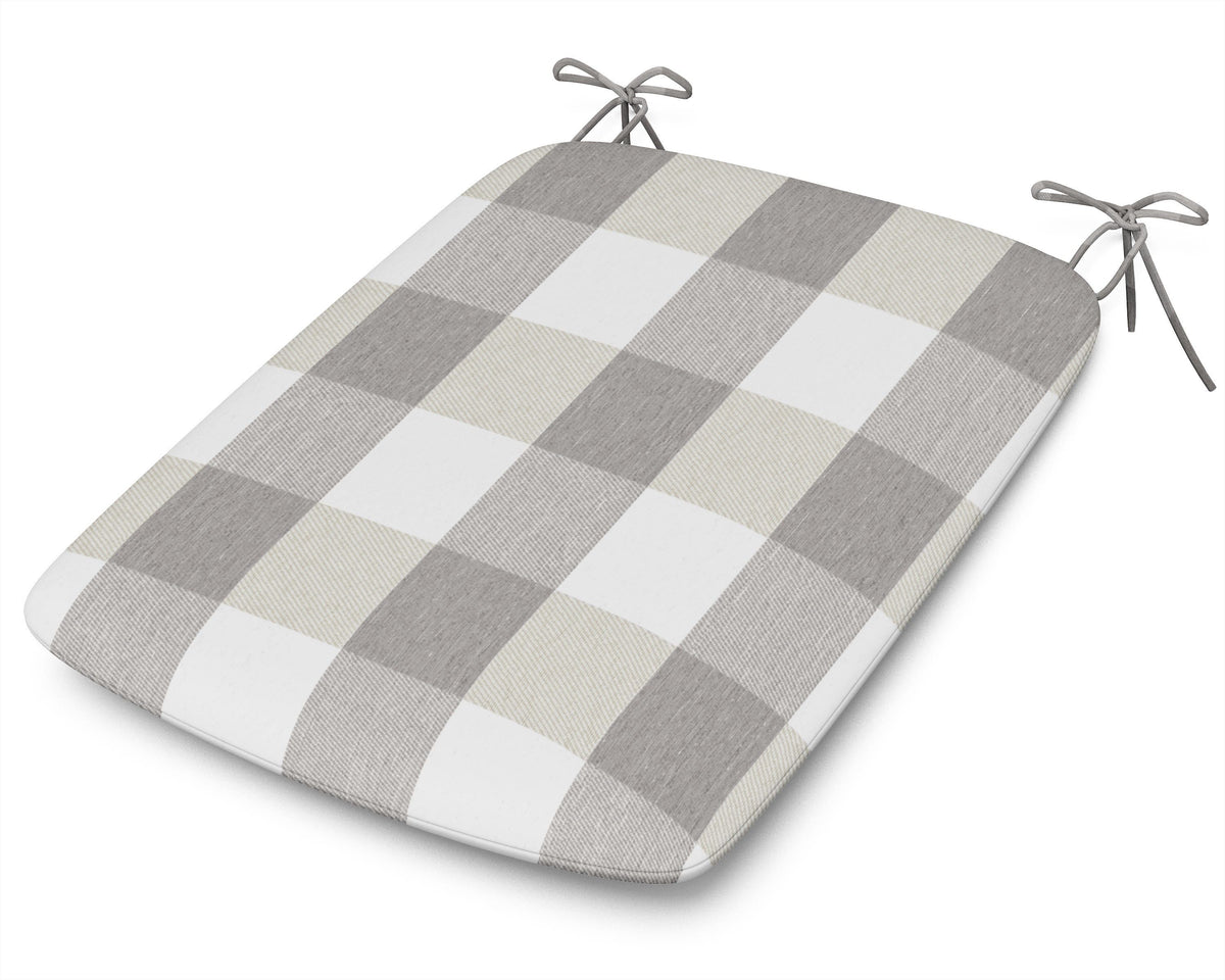 POLYWOOD 1120 Urban Seat Pad in Buffalo Plaid Grey Mist