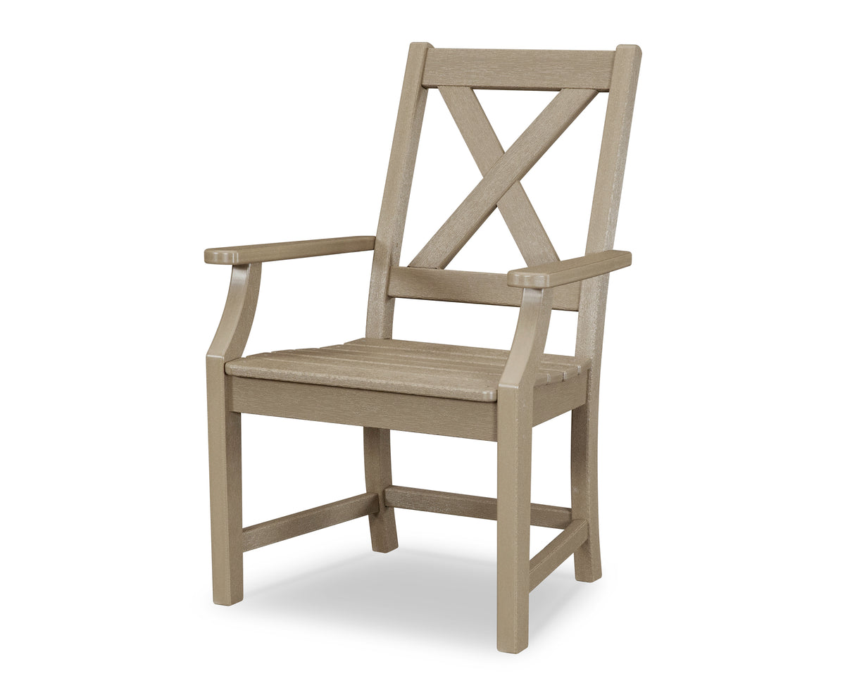POLYWOOD Braxton Dining Arm Chair in Vintage Sahara