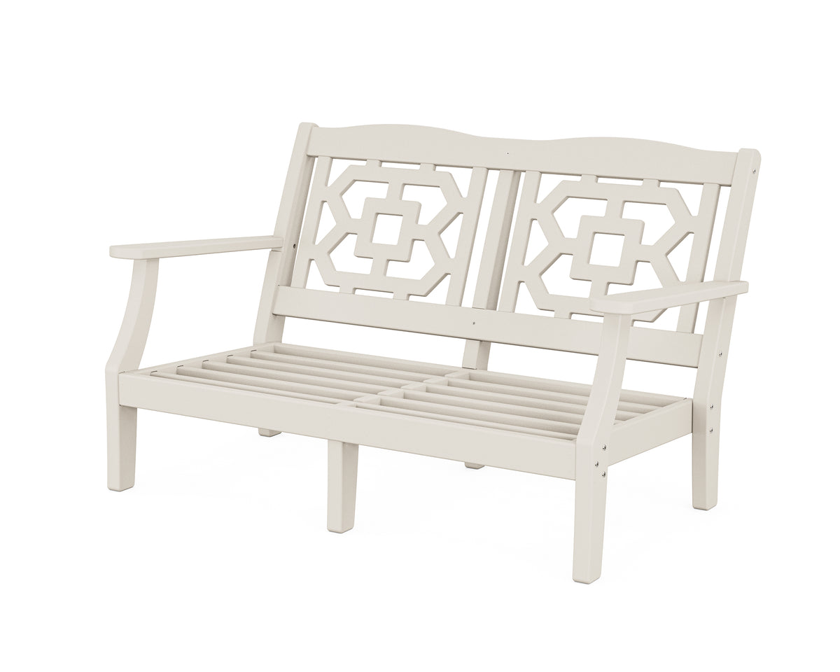POLYWOOD Chinoiserie Deep Seating Loveseat Frame in Sand