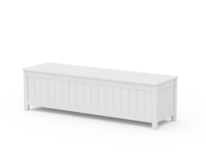 POLYWOOD Vineyard 60" Storage Bench in White