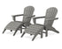 POLYWOOD South Beach 4-Piece Adirondack Set in Slate Grey