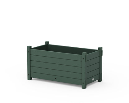 POLYWOOD Nautical Rectangle Double Planter Box in Green