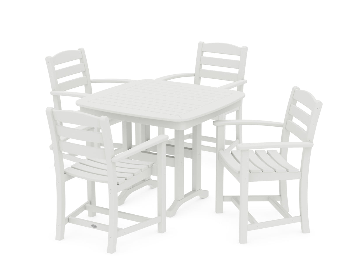 POLYWOOD La Casa Café 5-Piece Dining Set in Vintage White