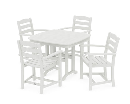 POLYWOOD La Casa Café 5-Piece Dining Set in Vintage White