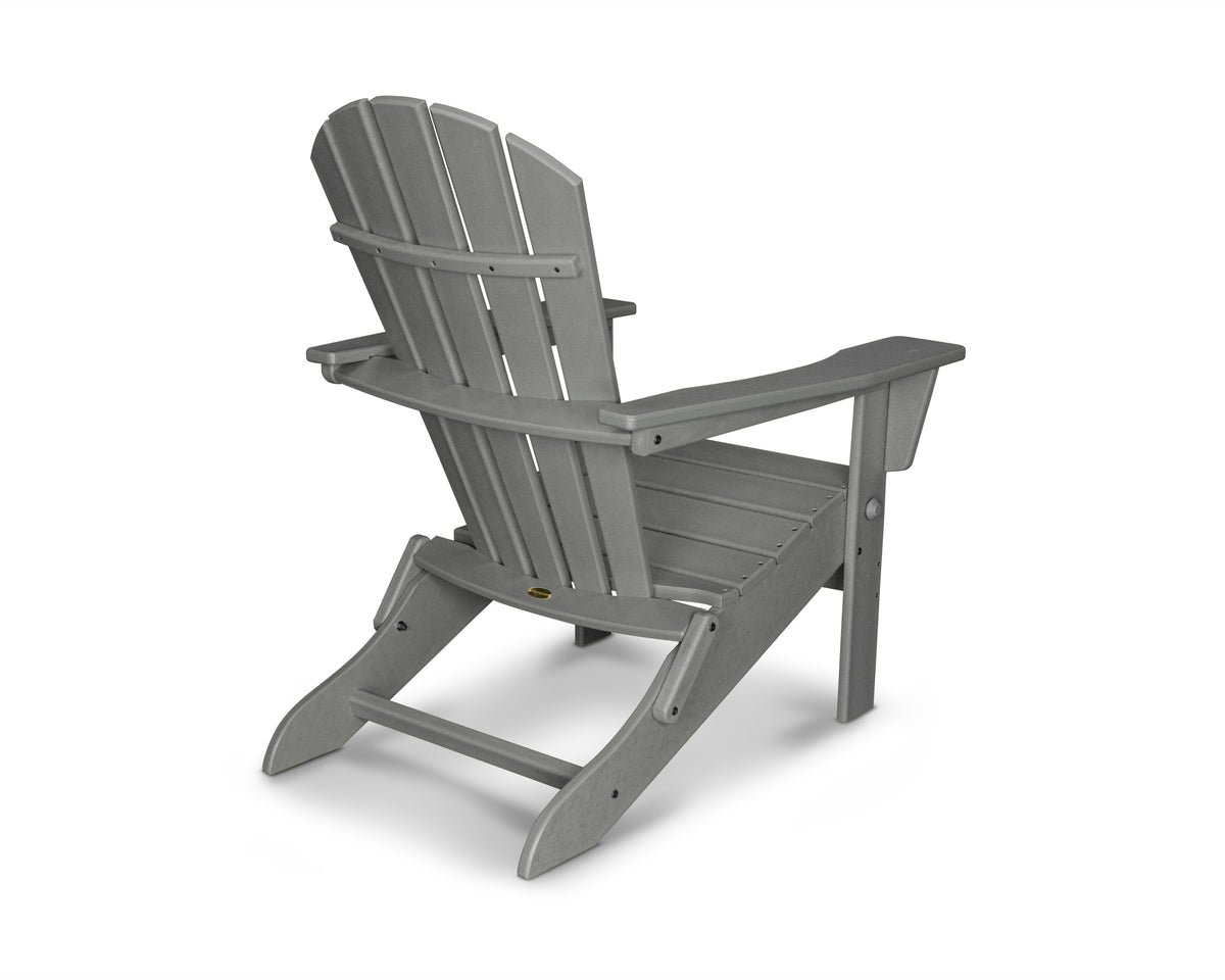 Alternate view of the POLYWOOD Palm Coast Folding Adirondack in Slate Grey