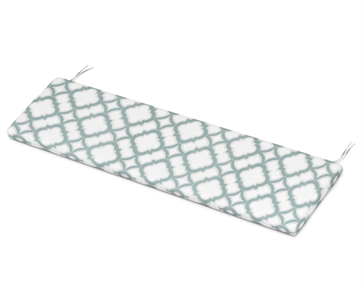 POLYWOOD Bench Seat Cushion - 18.5"D x 55.5"W x 2.5"H in Trellis Glacier Spa
