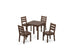 POLYWOOD Lakeside Kids 5-Piece Dining Set in Mahogany