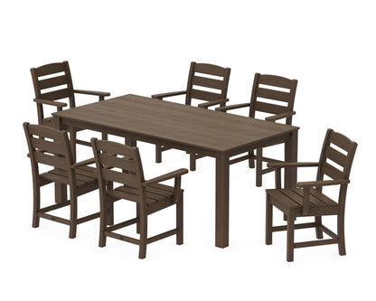 POLYWOOD Lakeside Arm Chair 7-Piece Parsons Dining Set in Kona