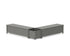 POLYWOOD 60" Nautical L-Shaped Planter Storage Bench Set in Slate Grey